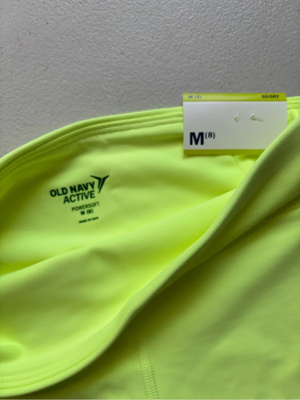 Neon Yellow Kids' Bike Shorts with Side Knots, size 8/M